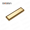 Desagües lineales de baño de oro cepillado rectangulares